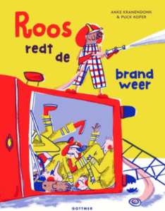 Voorkant van het prentenboek Roos redt de brandweer
